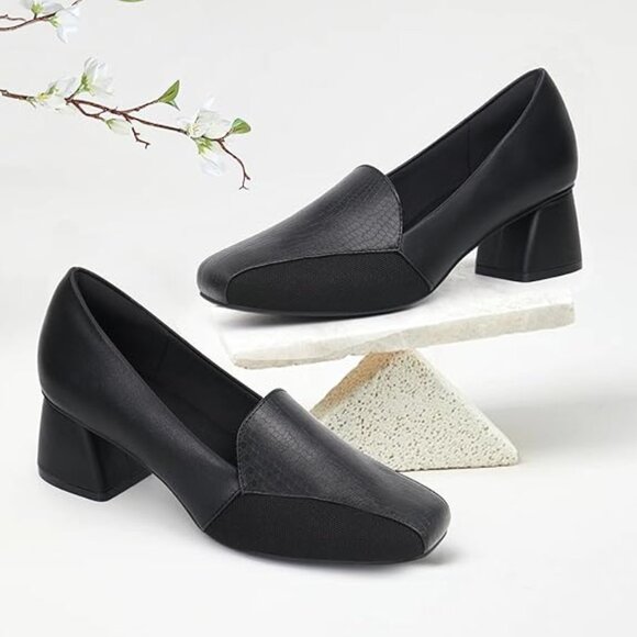 Womens Size 9.5 Loafers Orthopedic Dress Shoes Minimalist Black Office - Picture 1 of 12